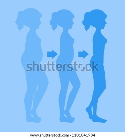 A Young Woman Losing Weight illustration