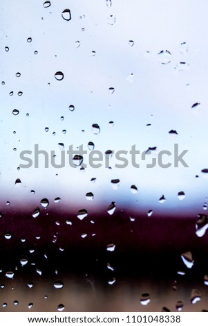 raindrops on the glass sky