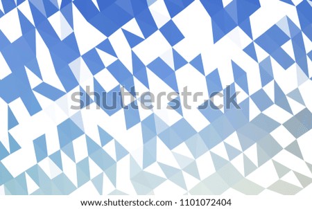 Light BLUE vector abstract mosaic template. Modern geometrical abstract illustration with gradient. Triangular pattern for your business design.