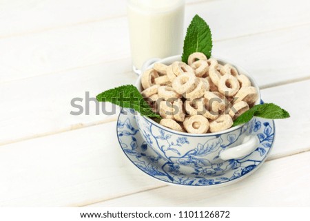 Delicious Healthy breakfast. Grain Cereal rings