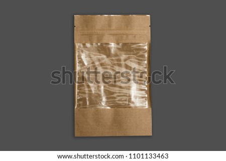 Paper and plastic food bag packaging with valve and seal