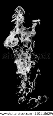 white smoke on a black background, abstraction