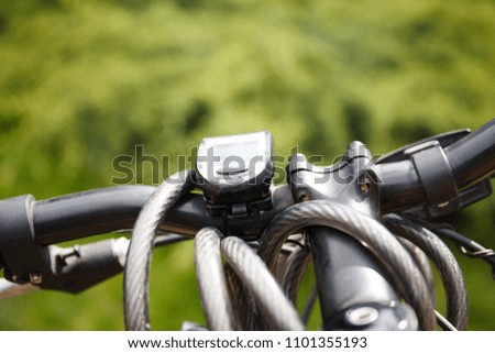 Sport bike on nature outdoor. Health life concept