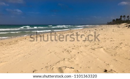 Santa Maria Playa (Playas del Este) in windy and cloudy day
