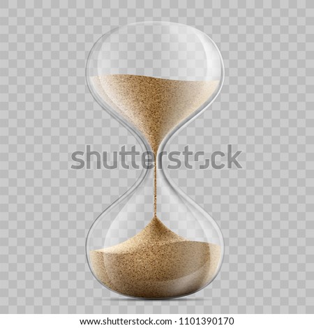 Icon hourglass. Template sandglass on a transparent background. Stock vector illustration. Royalty-Free Stock Photo #1101390170