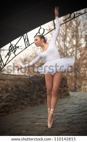 Ballerina under the bridge