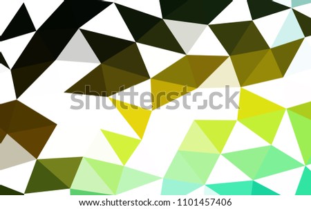 Dark Green, Yellow vector low poly low poly. Shining colored illustration in a Brand new style. The template can be used as a background for cell phones.