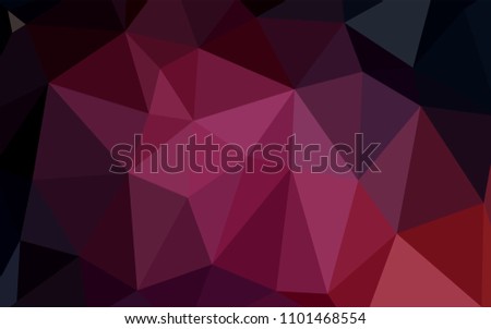 Dark Pink vector abstract mosaic backdrop. Geometric illustration in Origami style with gradient.  A new texture for your design.