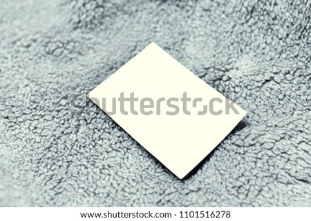 mock up name card on gray cloth