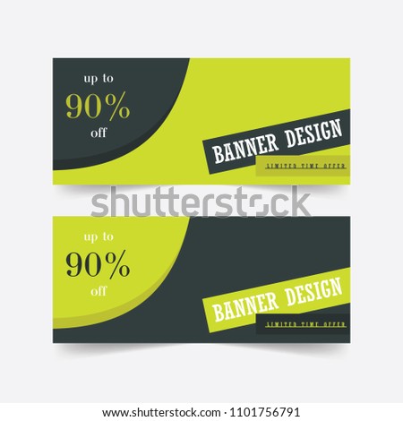 Sale banner design. green simple banner. Facebook cover. Abstract poster ad. Gift card