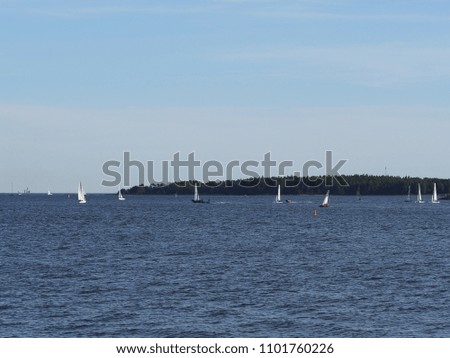 yachts and boats on the blue sea during summer