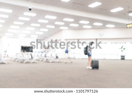 abstract blur and defocus in airport for background