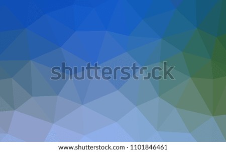 Light Blue, Green vector polygonal background. Glitter abstract illustration with an elegant triangles. A completely new design for your leaflet.