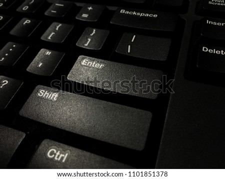 'Enter' button of a keyboard