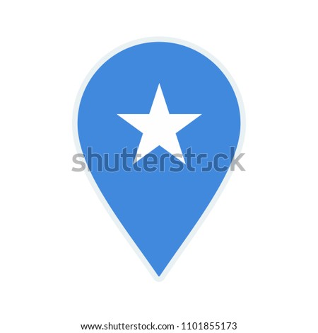Somalia flag icon. Travel icon. Travel destination of Somalia. Somalia badge. Flag badge.