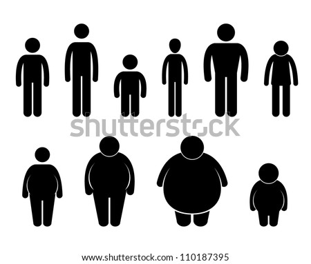Man Body Figure Size Icon Symbol Sign Pictogram Royalty-Free Stock Photo #110187395