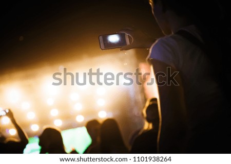Picture of party people at music festival