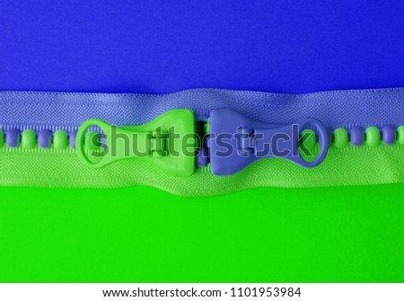colorful papers zipper lock                               