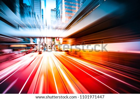 Abstract motion blur city background 