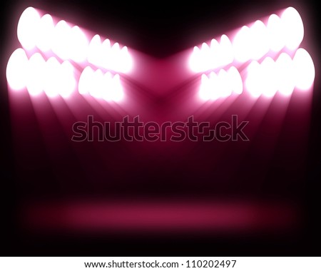 Background of spots of pink lights