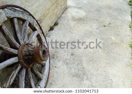 ancient wagon wheel