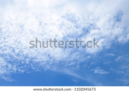 blue sky white cloud on white background
