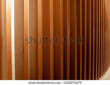 Modern design of boards in brown color