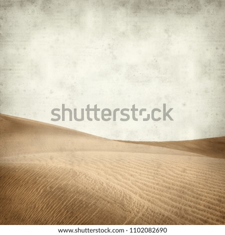 textured old paper background with dunes of Gran Canaria