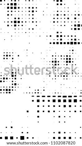 Black and white abstract vector pattern of squares