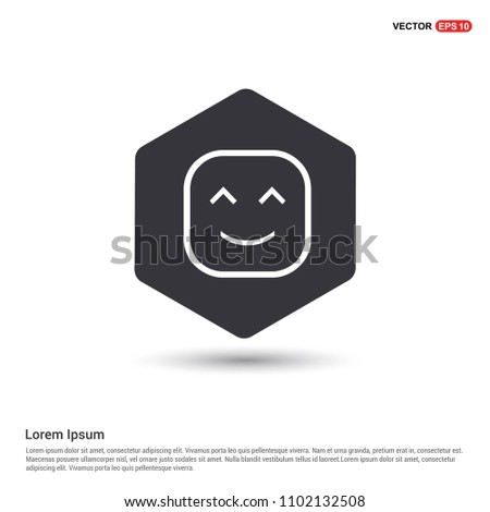 smiley icon, Face icon Hexa White Background icon template