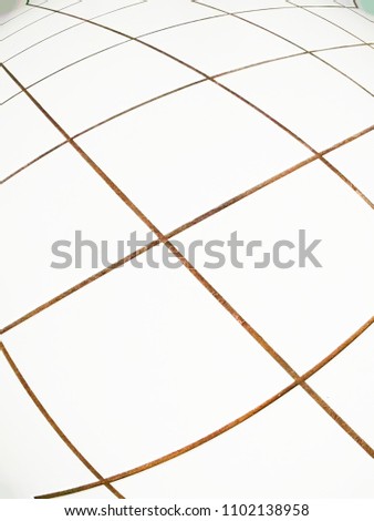 Abstract distortion of the tiled floor, creating a new unreal areas and spaces