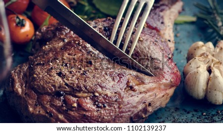 Close up of a lamb chop food photography recipe idea