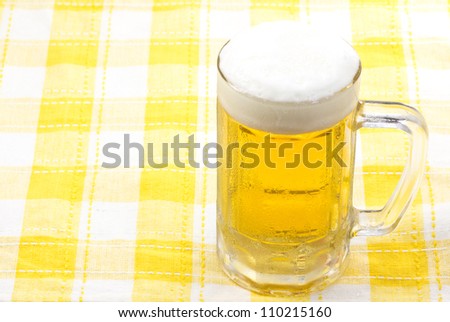 This is a picture of beer poured into a mug I have taken in the summer.