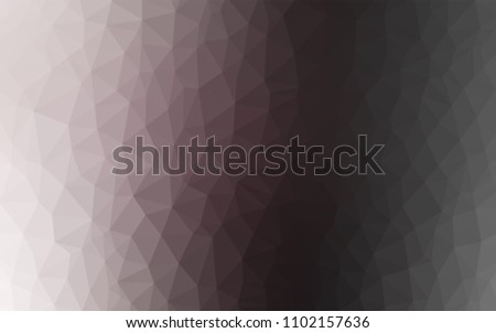Light Gray vector triangle mosaic template. Elegant bright polygonal illustration with gradient. Triangular pattern for your design.