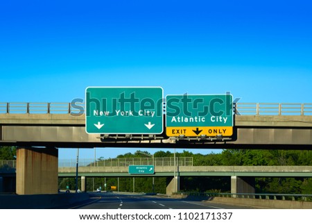 New jersey 295 interstate detour to New York or Atlantic city