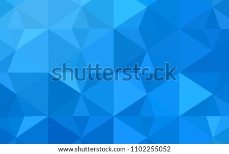 Light BLUE vector abstract polygonal pattern. Geometric illustration in Origami style with gradient.  A completely new template for your banner.