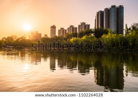 Chinese River in the Sun