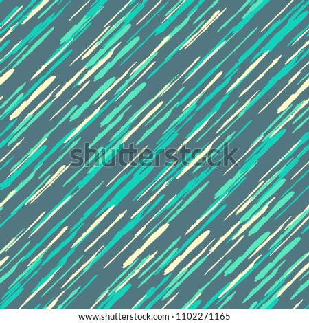 Seamless Diagonal Grunge Stripes. Abstract Texture with Dry Brush Strokes. Scribbled Grunge Rapport for Fabric, Print, Textile Trendy Vector Background.