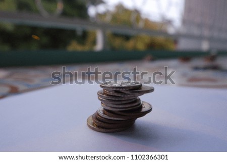 Pile of Japanese Yen coin for daily use payment