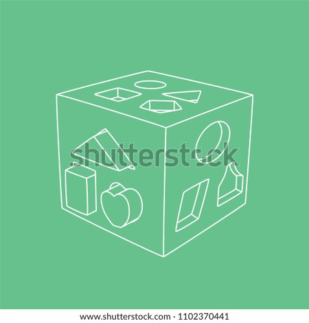 Toy cube icon, vector illustration design. Baby collection.