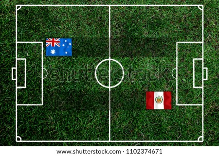 Football Cup competition between the national Australia and national Peru.