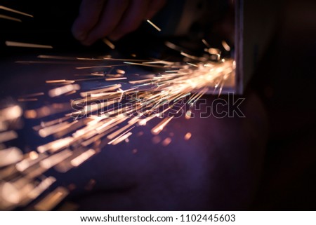 Angle grinder with light. 
