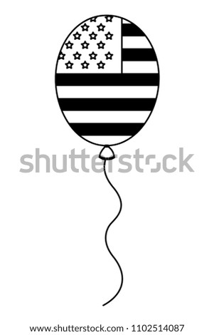 american flag in balloon decoration party