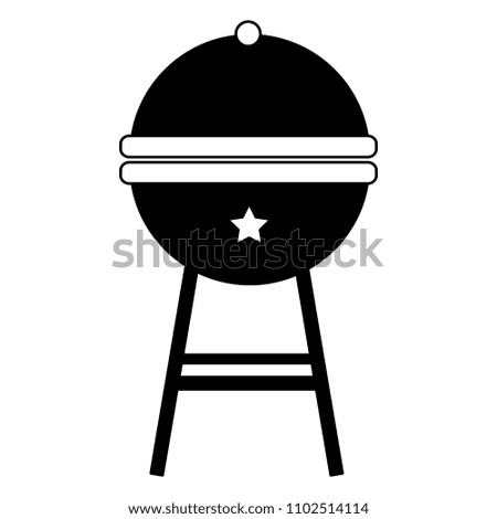 round bbq grill close image