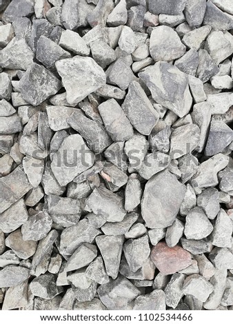 Close-up of crushed gravel as background or texture