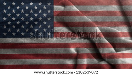 Closeup of United States of America Rippled Waving Flag
