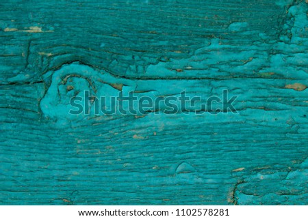 Wall Texture Grunge Background With A Lot Of Copy Space. Abstract Textures Background, Blue Colors. Colorful  Cracked Paint On The Wooden Surface. Blue Cracked Wall Texture.