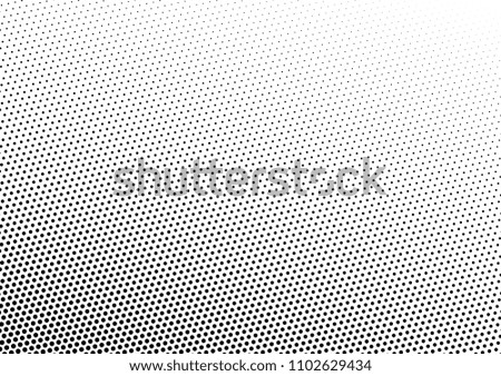 Dots Dotted Halftone Background. Grunge Distressed Pattern. Fade Monochrome Texture. Black and White Points Backdrop. Vector illustration