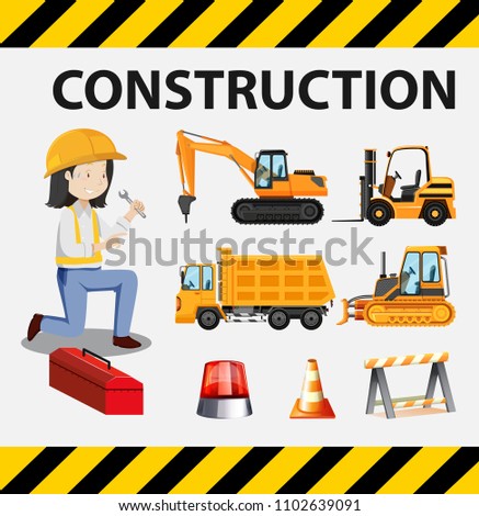 A Set of Construction Engineer illustration