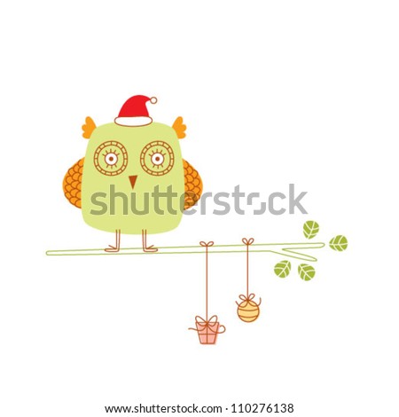 merry christmas owl